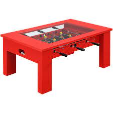 Complete with a tempered glass top to convert into a coffee table, this furniture quality table will complement any room. Hanover Foosball Coffee Table In Red Walmart Com Walmart Com