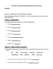 I would just like to continue my lessons and i can't. Computer Basics Worksheet V2 Doc Computer Basics Worksheet Directions Complete This Worksheet By Filling In The Blanks When Finished Study The Answers Course Hero