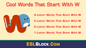 Microsoft word is the most commonly used word processor for personal and professional use. Awesome Cool Words That Start With W English As A Second Language