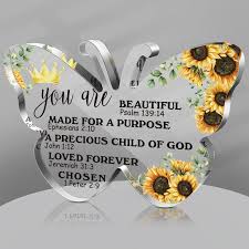 Amazon.com: Gerrii Christian Gifts for Women Birthday Bible Gifts  Inspirational Christian Acrylic Plaque Religious Spiritual Catholic Baptism  Encouraging Decorative Sign for Mom Sister Coworker(Butterfly) : Home &  Kitchen