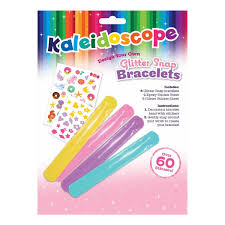 Make a kaleidoscope at home to teach your child about the color spectrum and mirror science. Kaleidoscope Glitter Snap Bracelets Big W