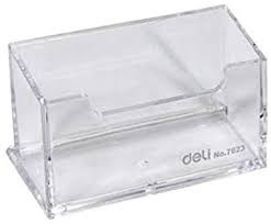 Use our acrylic business card holders to keep business cards visible and accessible on a desk or countertop. Deli Clear Acrylic Business Card Holder Price In Uae Amazon Uae Kanbkam