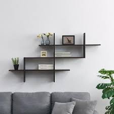Danya B Cantilever White Mdf Floating Wall Shelf Xf160708wh The Home Depot Modern Wall Shelf Wall Shelf Decor Wood Wall Shelf
