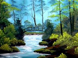Secluded Bridge The Joy Of Painting S10e4 The Joy Of Painting Bob Ross Paintings Bali Painting