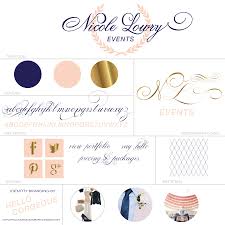 Wedding Event Planner Business Identity Design Logo Watermark Color Palette In Navy Blus Business Events Design Business Identity Design Event Planner Logo