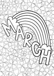So select the photographs you want from this march coloring pages and let your creativity go! March Rainbow Coloring Sheet Donuts And Drama