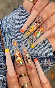 Artificial nail enhancements have come a long way, from the thin acrylic nail designs to modern uv gel nails. 22 Trendy Fall Nail Design Ideas Pretty Autumn Nails