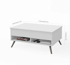 White small coffee table desk wooden mdf round small coffee tea corner table side end table rack stand home furniture racks living room 60x40x31cm modern white coffee table coffeetabledesign modern design. Krom 37 Lift Top Coffee Table With Metal Legs Bestar