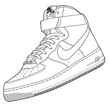 1024x768 free coloring pages of nike air outline coloring. Nike Air Force One Coloring Page Page 1 Line 17qq Com Coloring Home