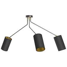 Black And Brass Mini Pendant Light The Cto Lighting Array Mini Cotton Chandelier Is A Fine Display Of Three Black Cotton Shades Aiming Direct And Diffus Chandelier Pendant Lighting Pendant Lamp