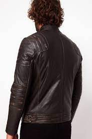 Garcon Mens Style Fashion Blog Brown Textured Ribbed Distressed Leather Biker Jacket Asos White Basic Te Leather Jacket Men Cool Jackets For Men Leather Jacket