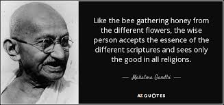 Bees get the nectar they need to make honey by traveling between flowers. Mahatma Gandhi Quote Like The Bee Gathering Honey From The Different Flowers The
