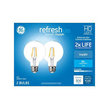 Ge Refresh 60 Watt Eq G25 Daylight Dimmable Globe Light Bulb 12 Pack In The Decorative Light Bulbs Department At Lowes Com