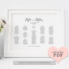 Table Seating Plan Template Sweet Bomb