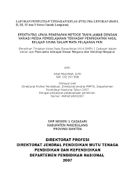 Ptk pkn smp kurikulum 2013 doc. Laporan Penelitian Tindakan Kelas Pkn Pdf