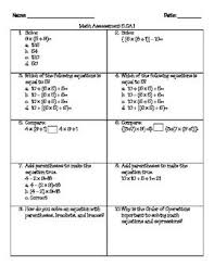 Ccss Math Assessment 5 Oa 1 Ccss Math Math Assessment Math Strategies