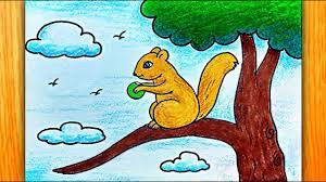 Check spelling or type a new query. How To Draw A Squirrel Sitting On The Branch Of Tree Squirrel Drawing Step By Step For Beginners Youtube