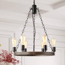 Maybe you would like to learn more about one of these? 100 Genuine Counter Guarantee Laluz 6 Light Farmhouse Wagon Wheel Chandelier For Living Room Faux Wood Kitchen Island Lighting For Dining Room Check Out The Cheapest