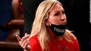 Marjorie taylor greene walks back to her office after speaking on the floor of the house chamber on capitol hill in washington, thursday, feb. Marjorie Taylor Greene Compares House Mask Mandates To The Holocaust Cnnpolitics