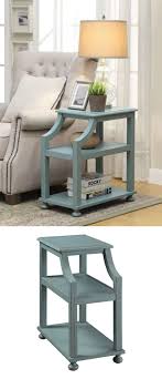 Like A Fresh Mountain Breeze Our Chairside Accent Table Finished In Soft Lilith Blue Rub Will Add A Touch Of Cool Color To Your Dec Home Decor Furniture Decor