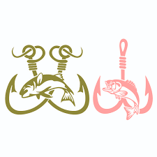 Download Double Fishing Hook Cuttable Design Apex Embroidery Designs Monogram Fonts Alphabets