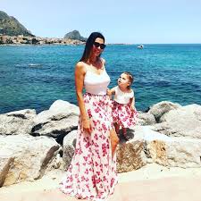 It is noted for its attractiveness and beauty typical of the mediterranean: Cecilia Capriotti And Her Daughter Maria Isabelle Wear Feleppa Feleppa