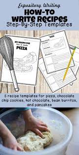 Guide Your Students As They Follow A How To Template For 5 Simple Recipes Recipe Template Food Writing Recipes