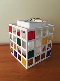 Vintage Mondrian Style Ceiling Light Mondrian Inspired Color Etsy Modern Light Fixtures Modern Dining Room Lighting Modern Lighting Dining