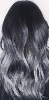 Black and gray hair extension. 40 Grey Ombre Hair Ideas Herinterest Com