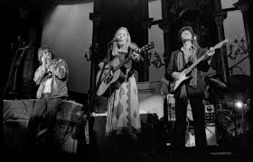 Neil Young, Joni Mitchell and Robbie Robertson at The Last Waltz,  Winterland Ballroom, San Francisco, CA