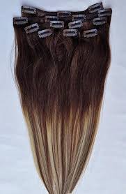 18 Ombre Balayage Clip In Hair Extensions Real Human Hair Etsy Real Human Hair Extensions Extensions For Thin Hair Human Braiding Hair
