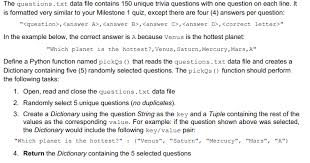 How is your general knowledge? The Questions Txt Data File Contains 150 Unique Chegg Com