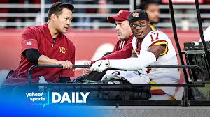 Commanders' Terry McLaurin carted off with a knee injury in loss to 49ers — Yahoo Sports