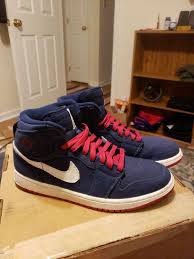 Jordan 1 Navy Blue And Red Great Shape Only Selling To Clear Out For Move Jordans Jordan 1 Vans Sneaker