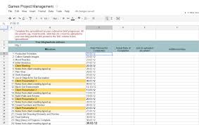 Game Project Management Gantt Chart 1 Revanhilts