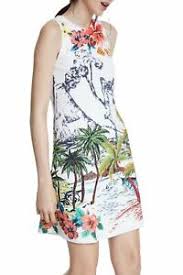 I vestiti da donna desigual in vetrina su zalando sono perfetti per te! Desigual Vestito Donna Bianco Vest Tropica Pacific 20swvk91 1000 Ebay