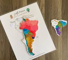 South America Puzzle Map - Kids Geography Lesson - Childrens Printable Game  - Homeschool Lesson - Busy Book Binder - Etsy