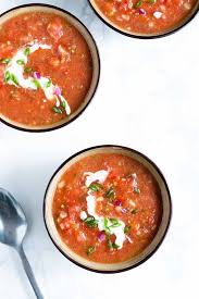 Heirloom Gazpacho Recipe Step By Step Photos Savory Simple Recipe Gazpacho Recipe Pumpkin Recipes Dinner Recipes