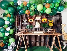 4.7 out of 5 stars. 136 Pcs Jungle Safari Theme Party Supplies Balloon Garland Arch Kit Favors For Kids Boys Birthday Baby Shower Decor Green Balloons For Parties Party Birthday Balloons Decorations Pricepulse