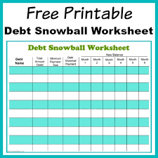 Free Printable Debt Payoff Worksheet Room Surf Com