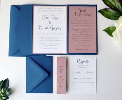 Navy And Dusty Rose Wedding Invitations Romantic Wedding Etsy Navy Wedding Invitations Rose Wedding Invitations Wedding Invitations Romantic