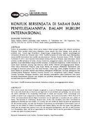 Dalam laporan audit tahun 2014, perbadanan pembangunan ekonomi negeri sabah telah mendapat keputusan cemerlang dalam. Pdf Konflik Bersenjata Di Sabah Dan Penyelesaiannya Dalam Hukum Internasional Jurnal Litigasi And Haidar Buldan Academia Edu
