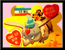 #disney cookies #disney valentine #disney valentines. Disney Valentine Card Mickey Mouse Dumbo Air Mail Special Delivery Come Fly With Me Disney Valentines Vintage Valentines Vintage Valentine Cards