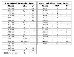 crochet hook sizes chart crochet hook size conversion