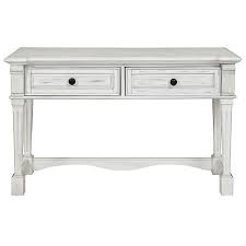 It includes a drawer and turned legs open platform. Ivory Wooden 2 Drawer Console Table Kirklands