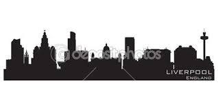Black And White Liverpool Skyline Art Liverpool England Skyline Detailed Vector Silhouette Liverpool Skyline Liverpool England Liverpool