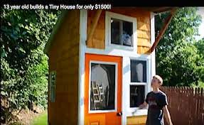 A 12 Year Old Boy Started His Tiny House Project Completed By Age 13 Good Type Of Starter Project For A Country K Building A Tiny House Tiny House Kids House