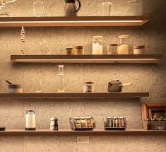 Open shelving kitchen ideas have become designers' favorite nowadays. Use Hidden Lighting Under Shelves To Create A Dramatic Wall