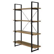 Montgomery 4 Shelf Industrial Bookshelf Industrial Bookshelf Shelves Decorating Shelves