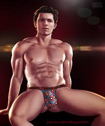 Rule 34 - Actor Bulge Caucasian Caucasian Male Celebrity In Character  Jockstrap Jockstrap Only Male Male Only Marvel Marvel Cinematic Universe  Milkypeach232 Muscles Muscular Muscular Male Peter Parker Shirtless Male  Spider-man Tom